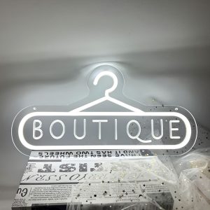 1 pc Boutique LED Neon Sign, 3D Engraving, Ambient Wall Decoration Neon Sign for Shops, Clothing Stores, Boutiques, Shoe Stores, Shop and Home Wall Decoration, Preferred as Birthday and Holiday Gifts for Friends and Family, USB Powered Illuminated Sign Hanging Unit, 5V USB Power Supply