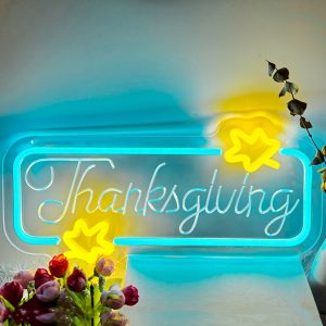 1 pc Thanksgiving LED Neon Lights, Wall Window Art Decoration Holiday Celebration, Wall Decoration Neon Sign, Great for Home Parties, Autumn Harvest Celebrations, Bedrooms, Hotels, Cafes, Recreation Rooms, Shops, Living Room, 5V USB Power Supply