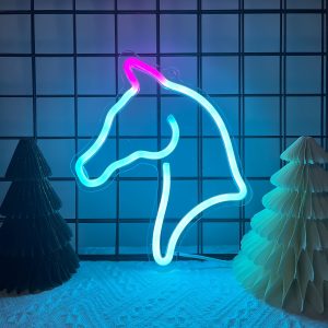 1 pc horse shape LED neon sign, ambient wall decor neon sign for home, theme party, living room, game room, office, as birthday, holiday gift, bedroom and home wall decor neon sign, 5V USB power supply