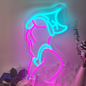 1 pc Lady Body LED Neon Sign, Ambient Wall Decoration Neon Sign for parties, game rooms, homes, clubs, living rooms, bars, bedrooms and home wall decorations, preferred as a gift, USB Powered Illuminated Sign Hanging Unit, 5V USB Power Supply