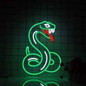1 pc Snake LED Neon Sign, Wall Decor Neon Illuminated Sign for Birthday Parties, Game Rooms, Shops, Bars, Clubs, Bedrooms and Home Wall Decor Neon Sign, 5 V USB Power Supply