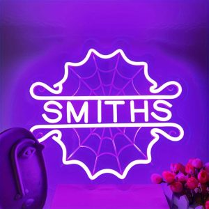 1 pc Custom Name Framed Spider Web Halloween Wall Neon Decorations, Dimmable LED Halloween Decorative Lights, Perfect for Halloween Parties, Bedrooms, Birthday Parties, Bars, Shops, Rooms, Friends Gatherings Wall Decorations, 5V USB Power Supply