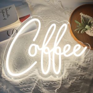 1 pc Coffee LED neon sign, ambient wall decoration neon sign for coffee shops, theme parties, living rooms, bars, clubs, hotels, clubs, as a birthday, holiday gift, bedroom and home wall decoration, USB powered illuminated sign hanging device, 5V USB power supply