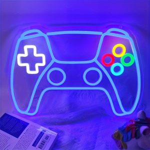 1 pc Gamer LED Neon Sign, Ambient Wall Decoration Neon Sign for Pet Shop, Video Game Theme Party, Game Room, Family, Living Room, Bar, Club, Bedroom and Home Wall Decoration, Preferred as Birthday and Holiday Gift for Friend’s Family, USB Powered Illuminated Sign Hanging Unit, 5V USB Power Supply