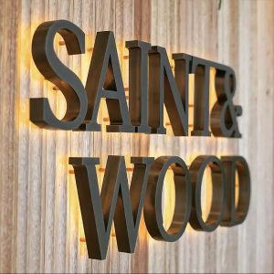 Copper LED Backlit Letters