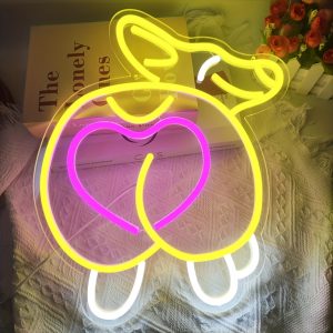 1 pc Cute Corgi Butt LED Neon Sign, Ambient Wall Decoration Neon Sign for Pet Shop, Party, Game Room, Family, Living Room, Bar, Club, Bedroom and Home Wall Decoration, Preferred as Birthday and Holiday Gifts for Friends and Family, USB Powered Illuminated Sign Hanging Unit, 5V USB Power Supply