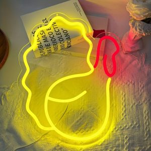 1 pc Turkey drumsticks LED neon sign, ambient wall decoration neon sign for Thanksgiving party, office, shop, game room, home, club, living room, bar, bedroom and home wall decorations, as a friend’s family birthday, Thanksgiving gift first choice, USB powered light up sign hanging device, 5V USB power supply