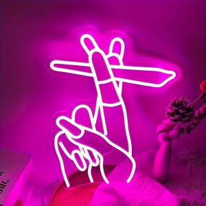 1 pc Rose Nails LED Neon Sign, Ambient Wall Decoration Neon Sign for Nail Salon, Party, Hairdresser, Home, Club, Living Room, Bar, Bedroom and Home Wall Decoration, Preferred as Birthday and Holiday Gift for Friends and Family, USB Powered Illuminated Sign Hanging Device, 5V USB Power Supply