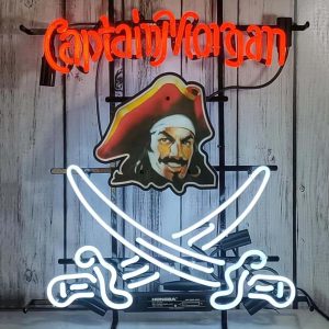 High Quality Super Bright Open Letter Display Mor gans Rum,HD Jet Graphic Printed Board, Large Bright Illuminated Glass Tube Neon LED Sign for Office, Party, Coffee Shop, Bar, Birthday, Men’s Cave, Home and Event Wall Art Decoration.