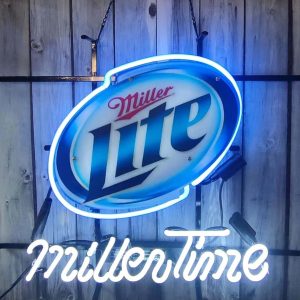 High Quality Super Bright Open Letter Display Beer Bar Lite Time Sign, HD Jet Graphic Printed Board, Large Bright Illuminated Glass Tube Neon LED Sign for Office, Parties, Coffee Shops, Bars, Birthdays, Men’s Caves, Home and Event Wall Art Decoration.