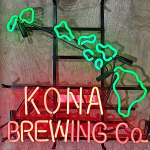 High Quality Super Bright Open Letter Display Beer Bar New Kona Brewing Sign, Large Bright Illuminated Glass Tube Neon LED Sign for Office, Party, Coffee Shop, Bar, Birthday, Men’s Cave, Home and Event Wall Art Decoration.