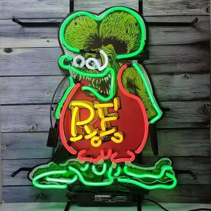 High Quality Super Bright Open Letter Display Beer Bar Mouse Sign, HD Jet Graphic Printed Board, Large Brightness Glowing Glass Tube Neon LED Sign for Office, Party, Coffee Shop, Bar, Birthday, Men’s Cave, Home and Event Wall Art Decoration.