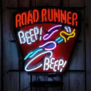 High quality super bright roadside light sign with HD inkjet graphic printing board, large glowing glass tube neon LED sign for office, party, coffee shop, bar, birthday, man cave, home and event wall art decoration.