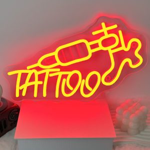 Custom Tattoo Machine Patterns and Names Neon Lights, Personalised LED Neon Lights for tattoo studios, parties, salons, bars, bedrooms and home decor, unique and ideal gifts for birthday presents, parties and housewarmings!