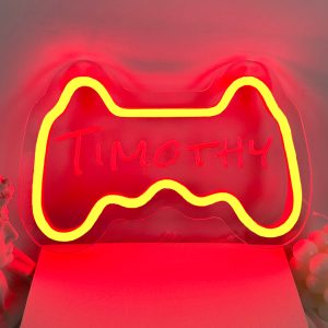 Game machine shaped custom name neon sign , 3D engraving, personalised LED neon for parties, events, children’s rooms, bedrooms, living rooms and home decoration, unique and ideal gift for parties, graduation, children’s day, housewarming and more!