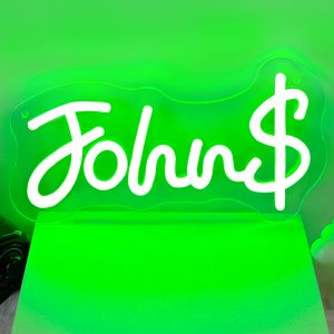 Custom neon signs with dollar patterns and names, personalized LED neon signs, suitable for parties, offices, game rooms, bars, bedrooms, and living room decorations, are unique and ideal gifts for parties, bars, and bedrooms!