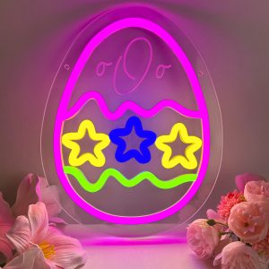Custom Easter Egg and Name Neon Signs , 3D Engraving, Personalised LED Neon for Easter Parties, Events, Children’s Rooms, Bedrooms, Living Rooms and Home Decor, Unique and Ideal Gifts for Easter, Birthdays, Children’s Day, Housewarming and more!