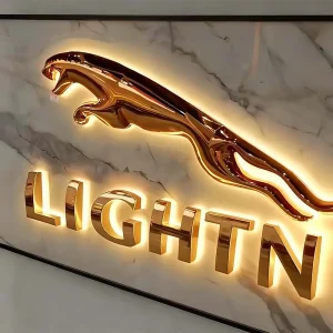 3D Embossed Metal Backlit Letters