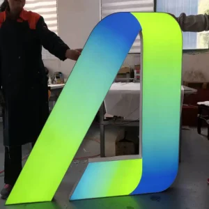 Aluminum Trim Liquid Acrylic Letters