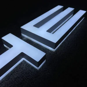 Aluminum Trim Liquid Acrylic Letters