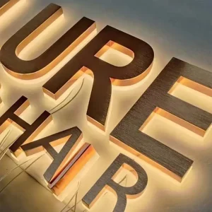 Brass Backlit Letters