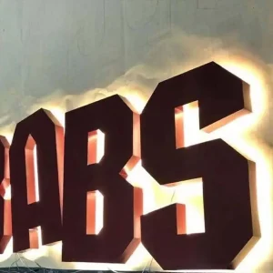 Galvanized Steel Backlit Letters