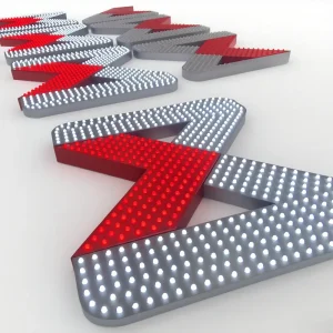 Perforated Metal LED Letters