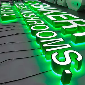 Stainless Steel Cap & Return Dual-Lit Letters