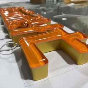 Stainless Steel Trim Crystal Acrylic Letters