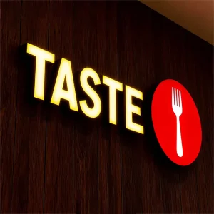 Stainless Steel Trim Liquid Acrylic Letters