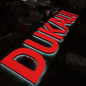Stainless Steel Trim Liquid Acrylic Letters